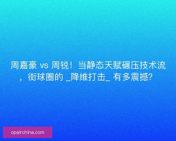 周嘉豪 vs 周锐！当静态天赋碾压技术流，街球圈的 _降维打击_ 有多震撼？